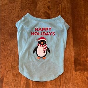 Martha Stewart Blue and Red Holiday Decor Dog Shirt